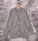 Vince Cardigan Medium Womens Gray Wool Silk Oversize Drape Sweater