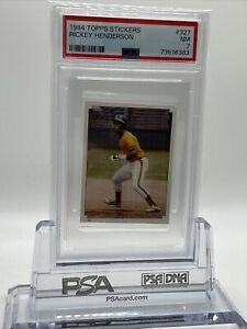 1984 Topps Stickers Baseball Rickey Henderson #327 PSA 7 73516383