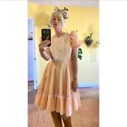 Vintage Peach Babydoll Dress Square Dancing Clothes