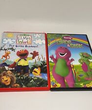 New ListingKids nineties Sesame Street Elmo and Barney dvd bundle x3