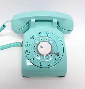 Turquoise 500 Desk Telephone, Vintage, American Made - Full Restoration