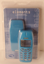 Original Vintage Nokia Case 3320 3360  Cell Phone Case Cover Crystal Blue - NOS