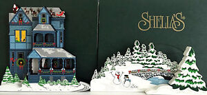 The NIGHT BEFORE CHRISTMAS ACL22 SHELIA'S and FROZEN LAWN ACC23 SET OF 2