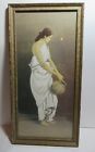1925 Antique Watercolor Painting Arab Middle East Young Woman Signed 21