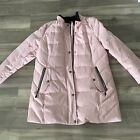 Arctic Expedition Quilted Down Coat with Removable Hood Pink Sz Large