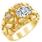Plated 14Kt  Gold Plated Sterling Silver Mens King Don Knuckle Sandwich Ring