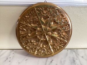 Vintage Copper Mold Flaming Hearts