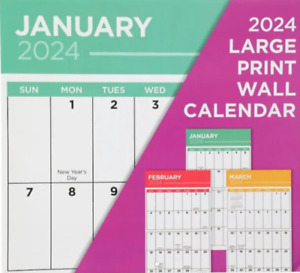 LARGE PRINT 2024 Wall Calendar 22