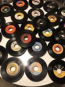 30 Random 45 RPM Records Lot Various Oldies Vinyl Arts Crafts Decoration As-Is