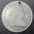 1799 Draped Bust Dollar Good Details Holed Cleaned BB-154