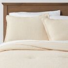 Full/Queen Washed Waffle Weave Comforter & Sham Set Natural - Threshold