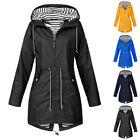 Womens Solid Casual Waterproof Hooded Coats Ladies Zipper Outwear Jacket Winter