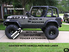 Fits Jeep YJ Black Alum Diamond Plate Rocker Panel Set with no cut out & 1