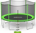 ORCC Kids Trampoline 10FT with Enclosure Net 450LB Capacity Outdoor Backyard US