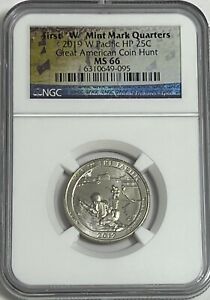 2019 W NGC MS66 GUAM QUARTER AMERICAN COIN HUNT WAR IN PACIFIC WEST POINT