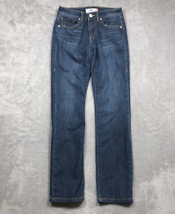 CAbi Jeans Womens Size 0 Denim The Straight Casual 5 Pocket Dark Wash