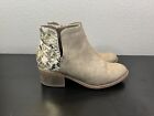 Steve Madden Jlunaa Taupe Multi Snakeskin Ankle Boots Fits Women Size 7