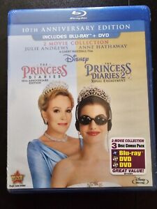 PRINCESS DIARIES 1 + 2 2-MOVIE COLLECTION Blu-ray + DVD 10th Anniversary Ed NEW!