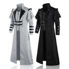 Men's Victorian Style Medieval Frock Coat Long Trench Cape Cloak Costume Jackets