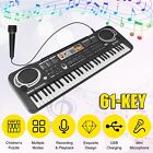 61 Key Digital Electronic Keyboard Piano Portable Head/Microphone Kids Toy Learn