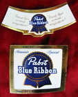 PABST BLUE RIBBON BEER 1955 ONE BOTTLE & ONE NECK MINIATURE BOTTLE LABELS