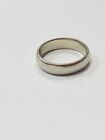 14K white Solid Gold Ring  Band  SZ 5.5 3.94 grams 4.61 Mm wide