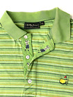 vintage AUGUSTA MASTERS polo shirt Mens XL green Stripes BOBBY JONES golf MINT
