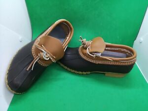 LL Bean Duck Brown Rubber Moc Bean Boots Womens Size 8 N  175067