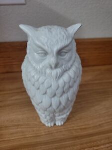 White Porcelain Owl Decor