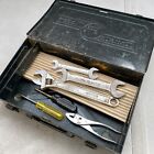 Vintage TOYOTA MOTOR Angle Wrench Pliers Tool Box Case Storage Lockable