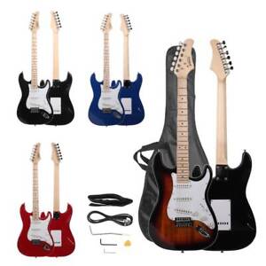 New GST Basswood Beginner Student Band Electric Guitar w/ Bag & Accessories