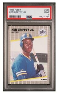 1989 Fleer Griffey Baseball Card #548 PSA 9 Mint (RC)