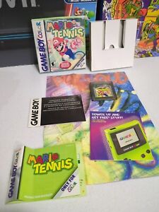 Mario Tennis (Nintendo Game Boy Color, 2001) Complete In Box With Rare Poster
