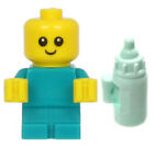 NEW LEGO BABY with Bottle minifig lot minifigure figure teal pajamas