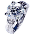3.01 Ct Vvs1 ::NATURAL WHITE ICE G-H MOISSANITE DIAMOND 925 SILVER MEN'S RING