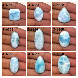 Natural Larimar Cabochon Loose Gemstone Cabochon For Jewelry Making