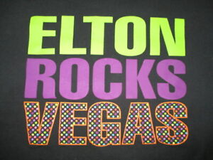 ELTON JOHN Label - ELTON Rocks Las Vegas Concert Tour (3XL) T-Shirt
