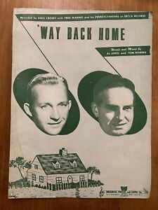 New ListingVintage Sheet Music Way Back Home Al Lewis & Tom Waring 1949