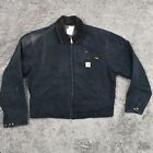 Carhartt Men's Size 46  Detroit Duck Jacket Green Cotton J01 BLK Vintage STAINED