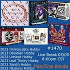 2023 IMMACULATE OBSIDIAN FOOTBALL 6 Box Hobby Mix - BREAK 1470