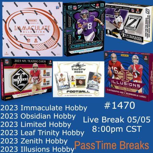 New ListingHOUSTON TEXANS - 2023 IMMACULATE OBSIDIAN FOOTBALL 6 Box Hobby Mix - BREAK 1470