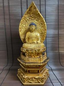 Amitabha Nyorai Seated Statue  Mu Yan      Era Objects Height 38cm