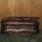 Large Hand Carved Wooden Lizard Stash Hide A Way Box Beautiful Condition
