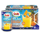 Dole 100% Pineapple Orange Juice, No Added Sugar, Excellent Source of Vitamin C,