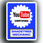 YouTube CERTIFIED MECHANIC Vinyl Decal  Bumper Sticker, ASE, Toolbox funny