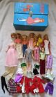 Lot Vintage Barbie Sister Skipper Dolls Plus Carrying Case Clothes Some TLC