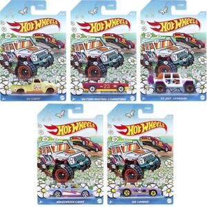 Hot Wheels Spring Easter Mix 5 Cars Set 1:64 Scale Metal Diecast Car Model Toy