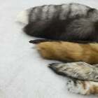 Genuine Various Animal Fur Tails Coyote Raccoon Fox Bobcat Otter Leather Remnant