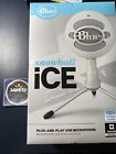 NEW LOGITECH BLUE SNOWBALL ICE PLUG AND PLAY USB MICROPHONE WHITE SEALED