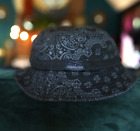Famous Stars And Straps Bandana Print Paisley Y2K Black Bucket Hat